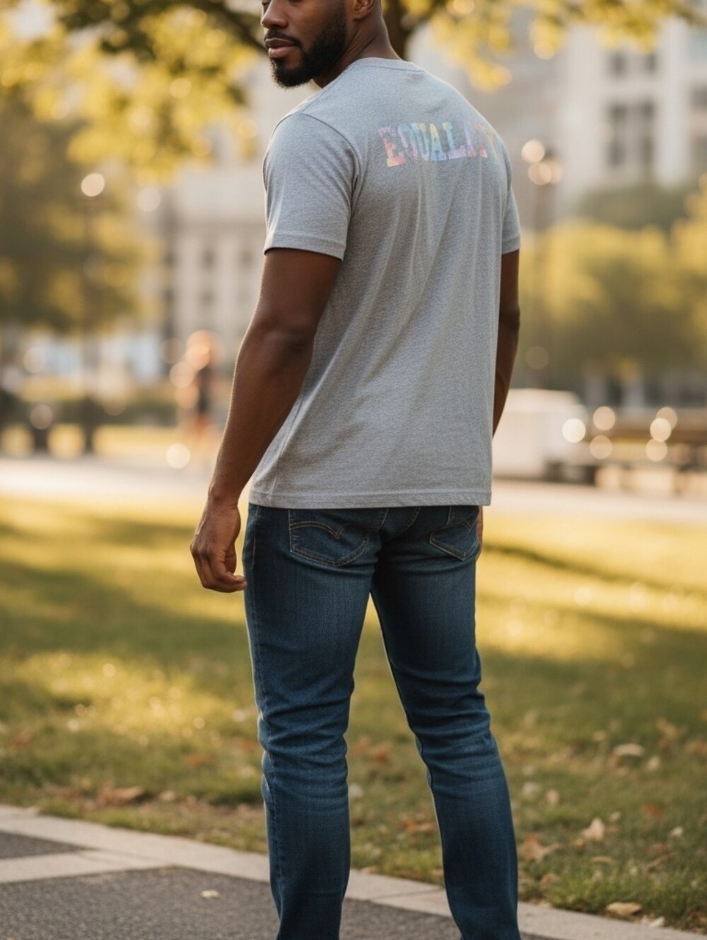 No Boundaries Gray Crewneck Tee